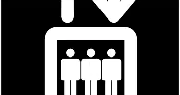 elevator, people, silhouette
