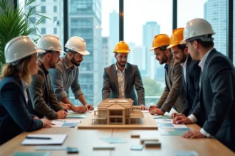 Groupe d'architectes autour d'un modèle écologique