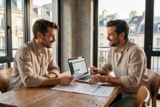 Couple étudiant les conditions du prêt à taux zéro et de la loi Pinel pour un achat immobilier en 2026