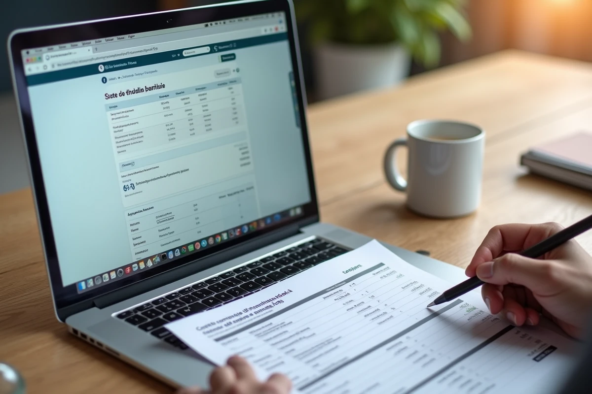 Écran d'application bancaire en ligne montrant une transaction avec adresse parisienne inconnue sur relevé de compte