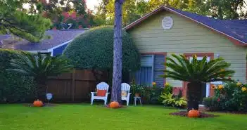 Une maison avec un jardin