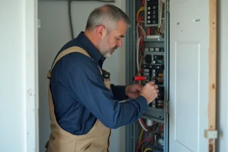 Installation électrique sécurisée dans une maison moderne