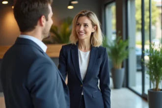 Accueil chaleureux dans une agence immobilière pour instaurer la confiance