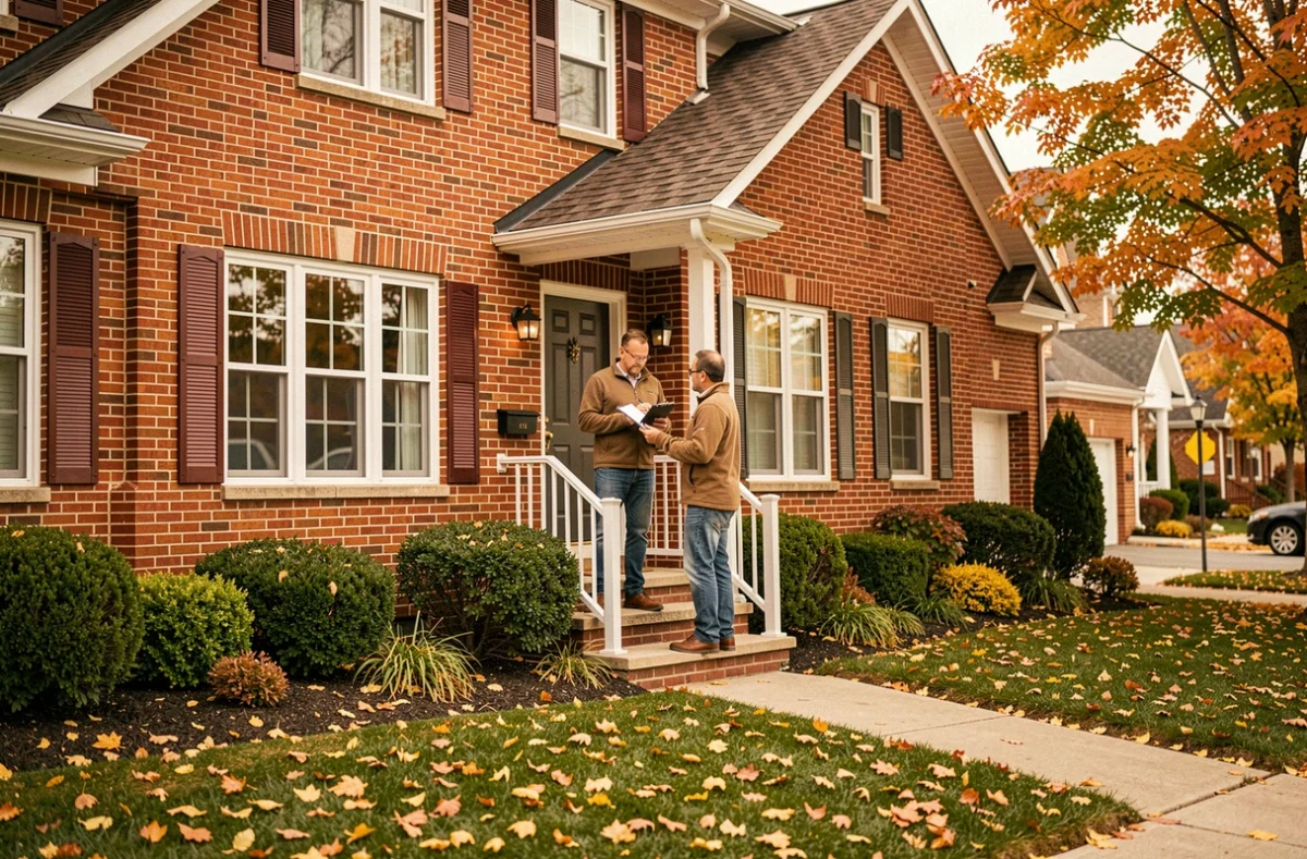 Propriétaire inspectant sa maison pour choisir une assurance habitation adaptée